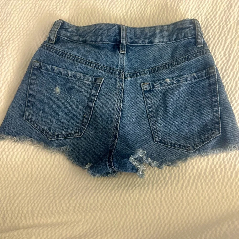 PacSun‎ Light Indigo Ripped High Waisted Denim Festival Shorts Size 23
